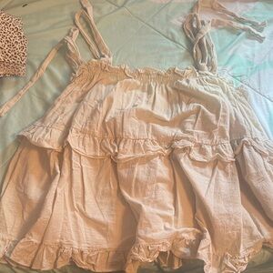 SHEIN Cream Ruffle Top